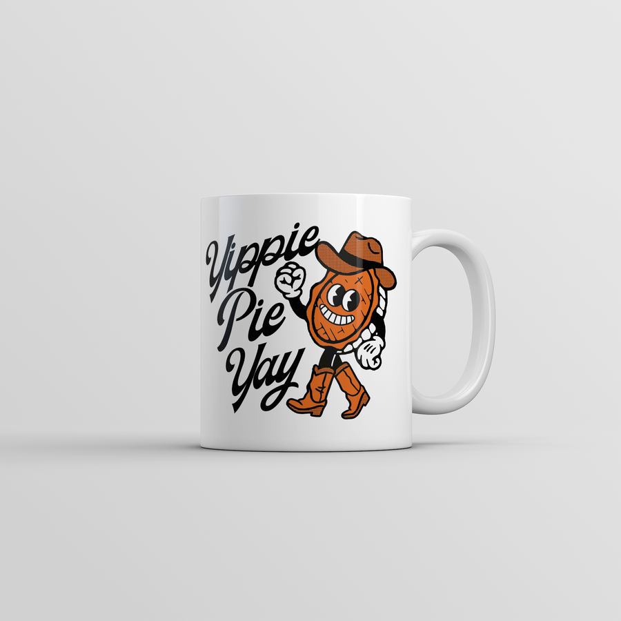 Funny White Yippie Pie Yay Coffee Mug Nerdy Food sarcastic Tee