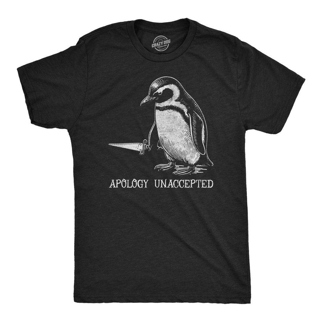 Funny Heather Black - Apology Unaccepted Apology Unaccepted Mens T Shirt Nerdy sarcastic Tee