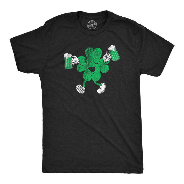 Funny Heather Black - Clover Drinking Clover Drinking Mens T Shirt Nerdy Saint Patrick's Day drinking sarcastic Tee