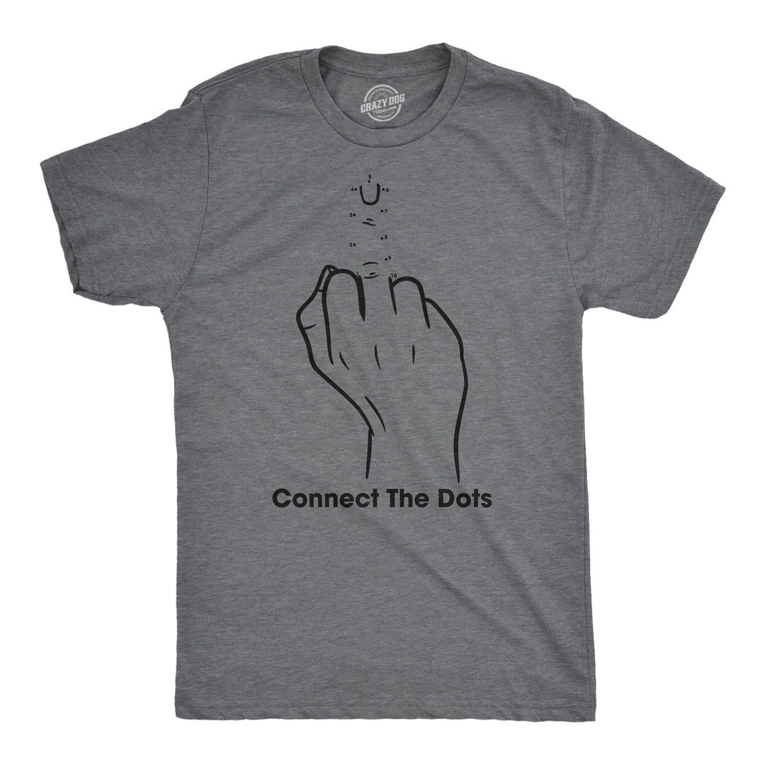 Funny Dark Heather Grey - Connect The Dots Connect The Dots Mens T Shirt Nerdy sarcastic Tee