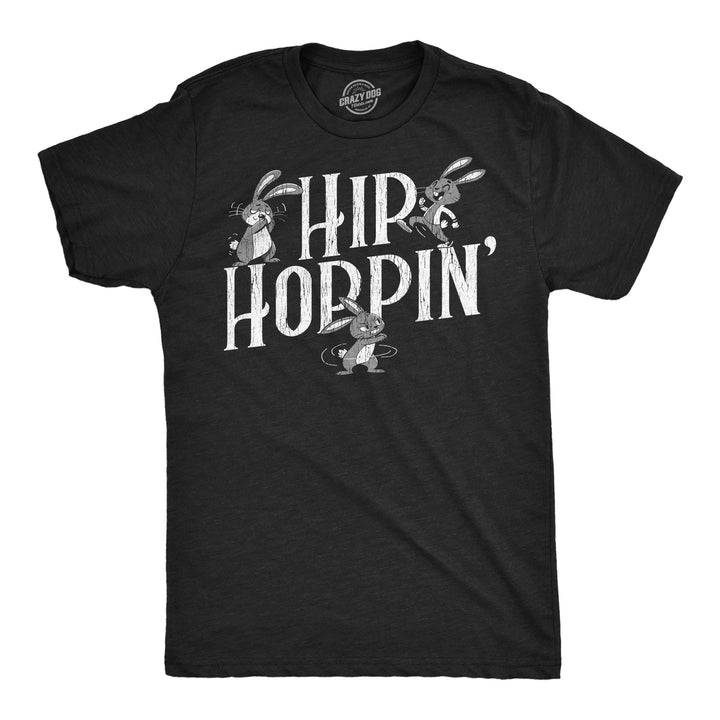 Funny Heather Black - Hip Hoppin Hip Hoppin Mens T Shirt Nerdy animal sarcastic Tee