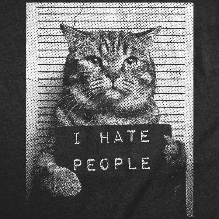 I Hate People Cat Mugshot Women's T Shirt