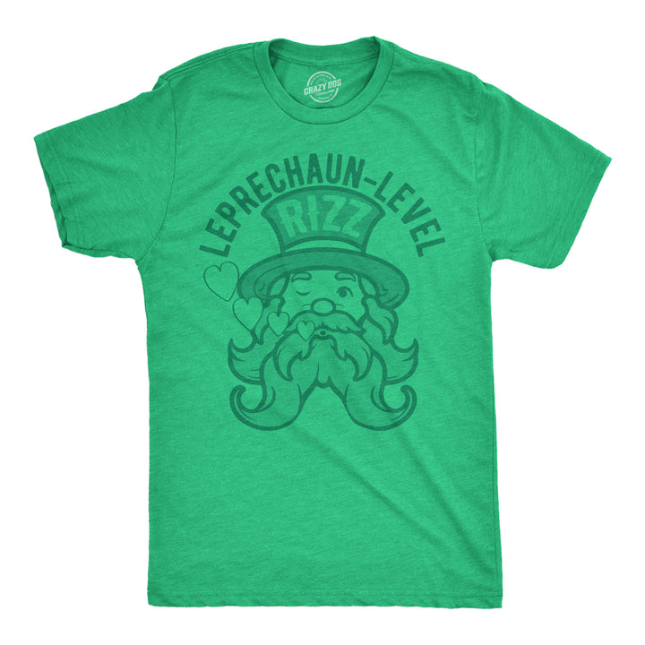 Funny Heather Green - Leprechaun Rizz Leprechaun Level Rizz Mens T Shirt Nerdy Saint Patrick's Day sarcastic Tee