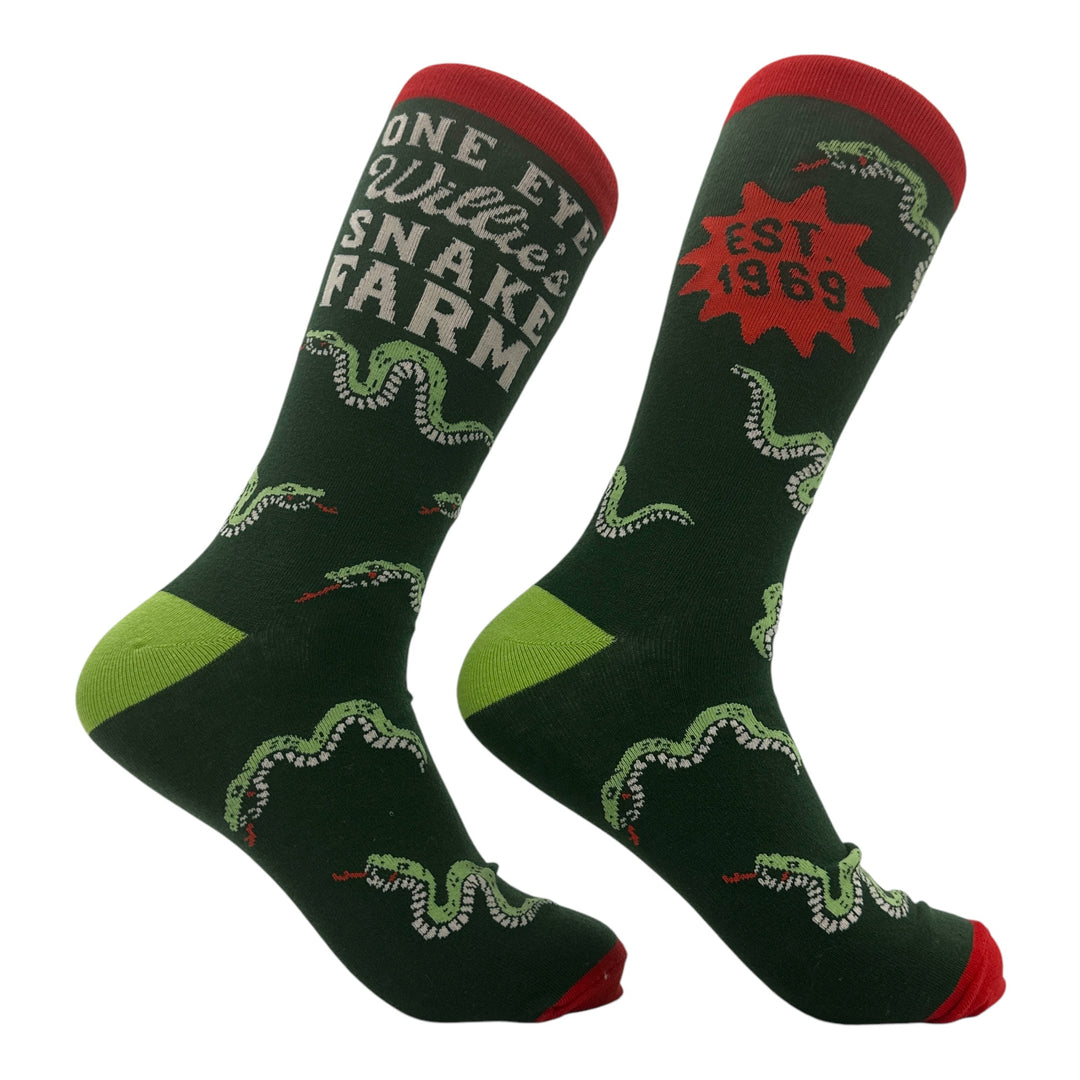 Funny Multi - One Eyed Willies Snake Farm One Eyed Willies Snake Farm Sock Nerdy animal Sarcastic Tee