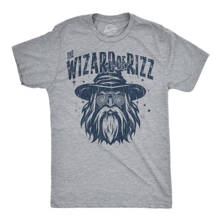 Funny Light Heather Grey - Wizard Of Rizz The Wizard Of Rizz Mens T Shirt Nerdy sarcastic Tee