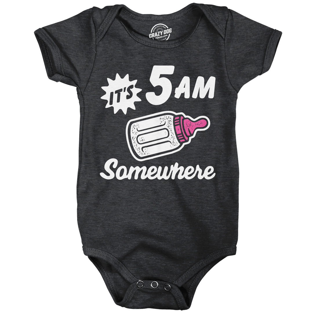 Funny Black - 5 Am Somewhere Its 5 AM Somewhere Onesie Nerdy sarcastic Tee