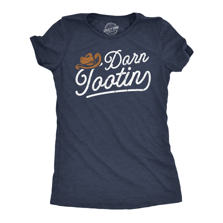 Funny Heather Navy - Darn Tootin Darn Tootin Womens T Shirt Nerdy sarcastic Tee