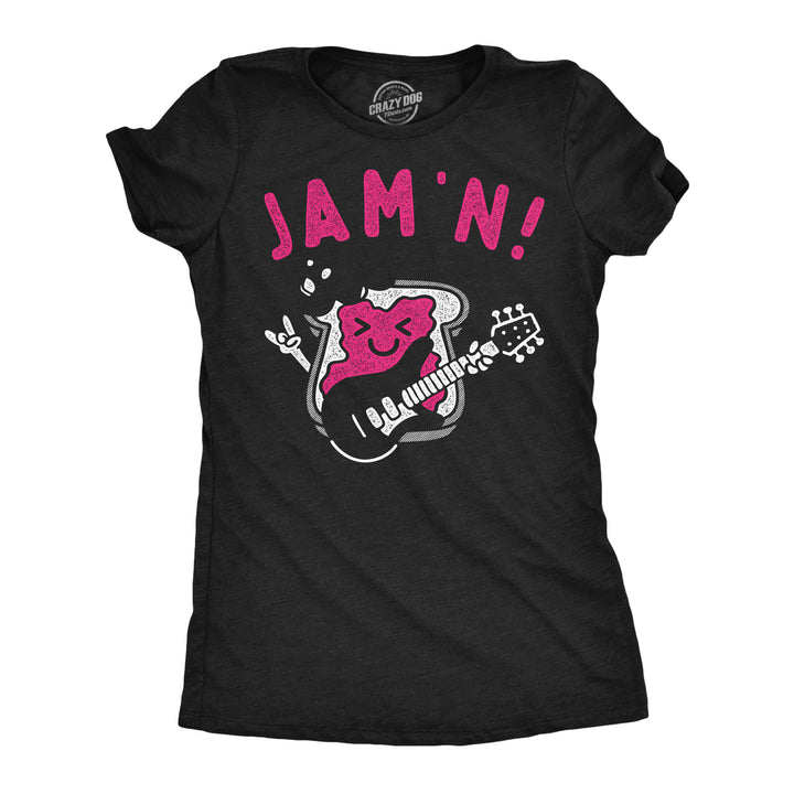 Funny Heather Black - Jamin Jam'n Womens T Shirt Nerdy sarcastic Food Music Tee