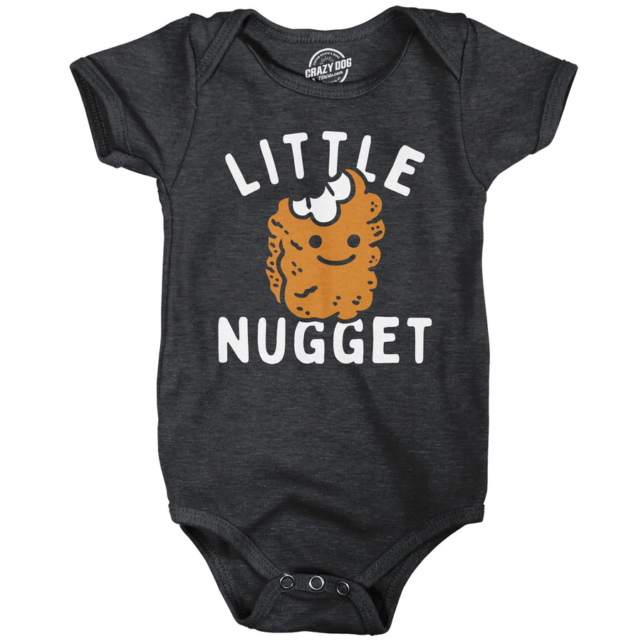 Funny Black - Little Nugget Little Nugget Onesie Nerdy food Sarcastic Tee