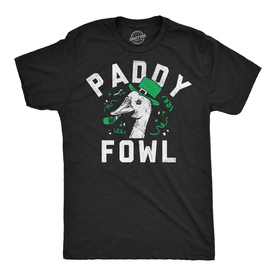 Funny Heather Black - Paddy Fowl Paddy Fowl Mens T Shirt Nerdy Saint Patrick's Day Drinking sarcastic Tee