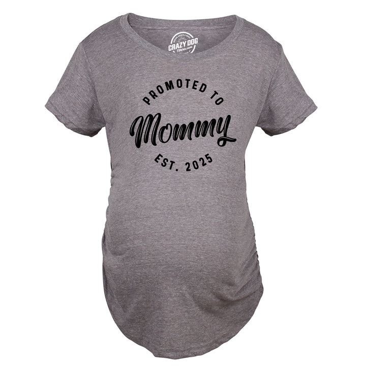 Funny Dark Heather Grey - Promoted Mommy 2025 Promoted To Mommy 2025 Maternity T Shirt Nerdy sarcastic Tee