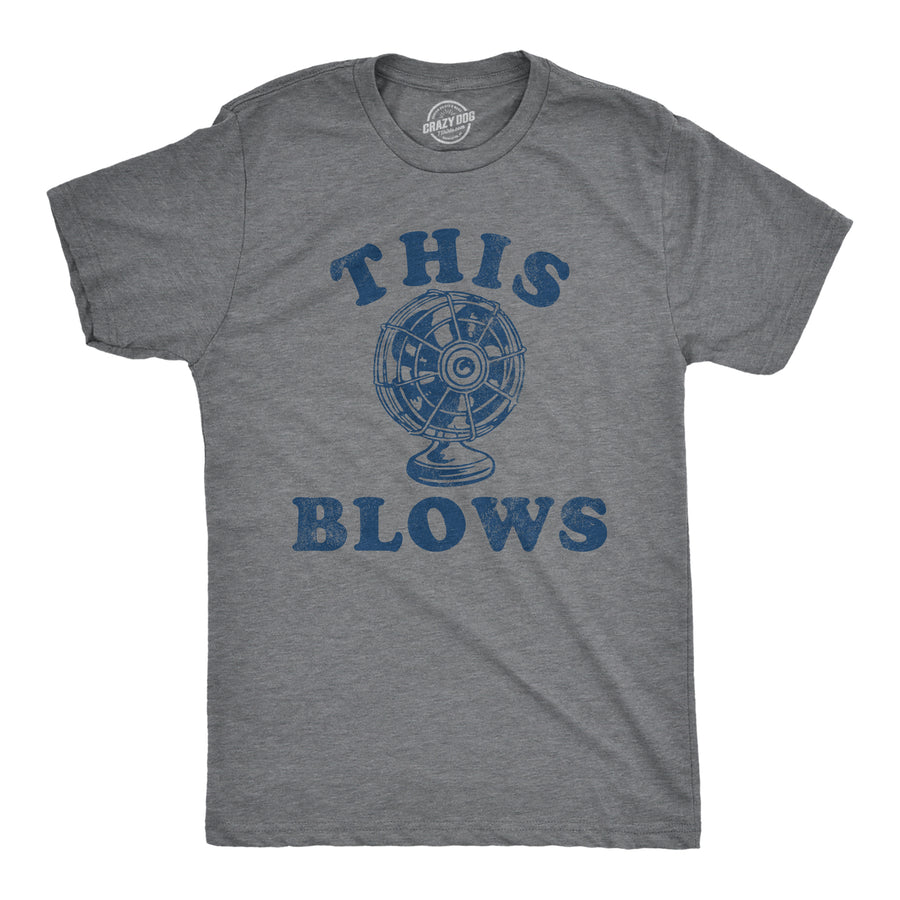 Funny Dark Heather Grey - This Blows This Blows Mens T Shirt Nerdy sarcastic Tee