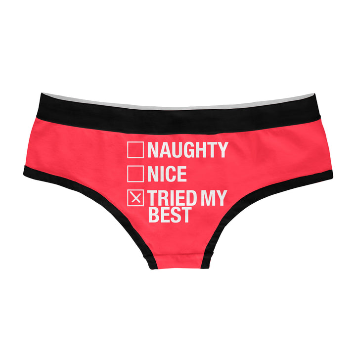 Naughty Nice Tried My Best Hipster Underwear