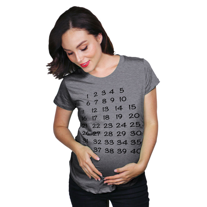 Calendar Countdown Maternity T Shirt