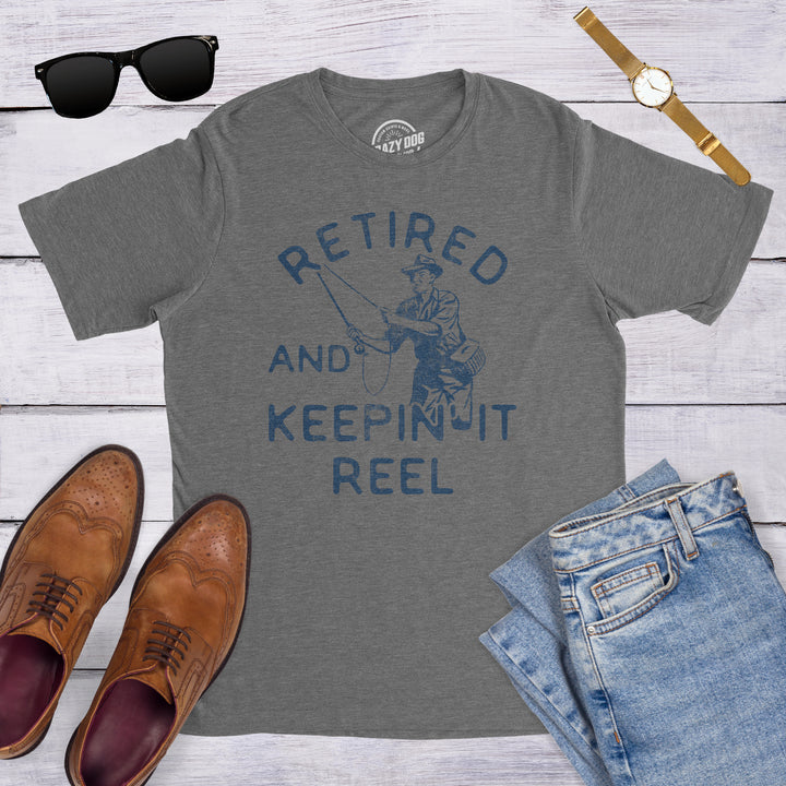 Retired And Keepin It Reel Men's T Shirt