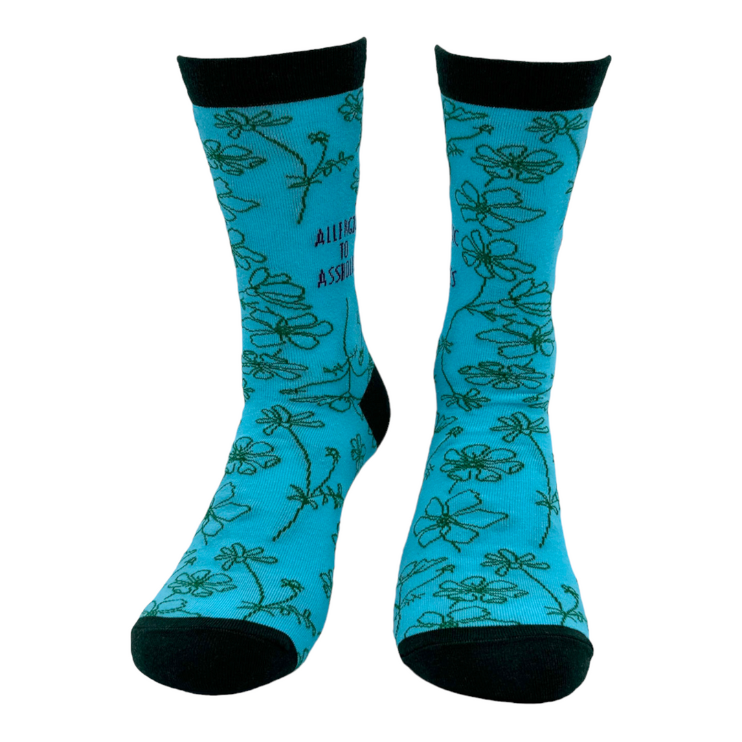 Women's Allergic To Assholes Socks