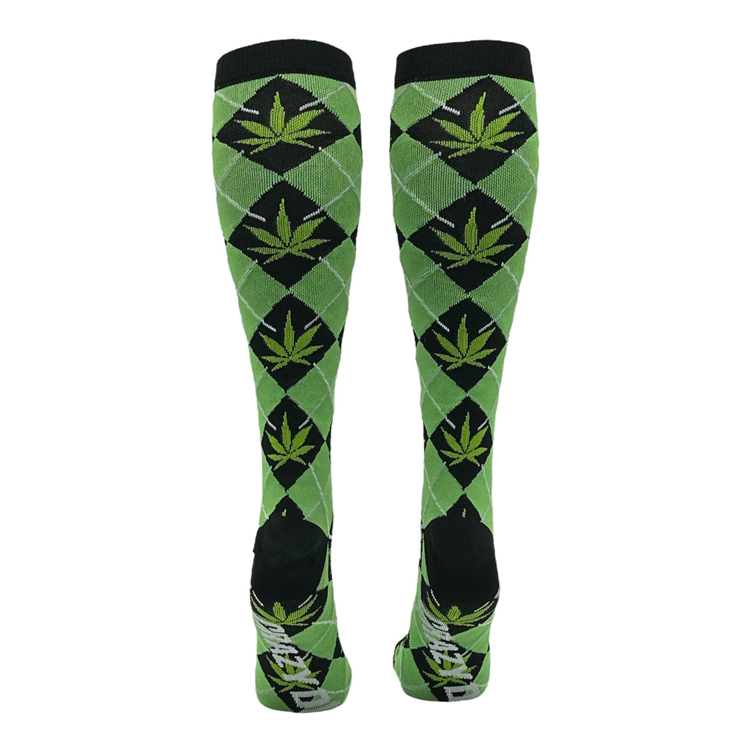 Argyle Weed Compression Socks