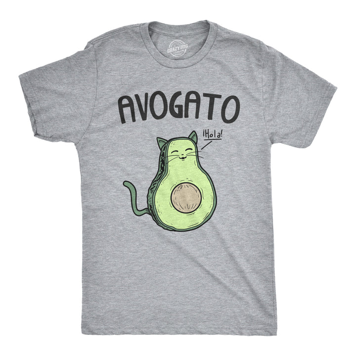 Funny Light Heather Grey - Avogato Avogato Mens T Shirt Nerdy Cinco De Mayo Cat Food Tee