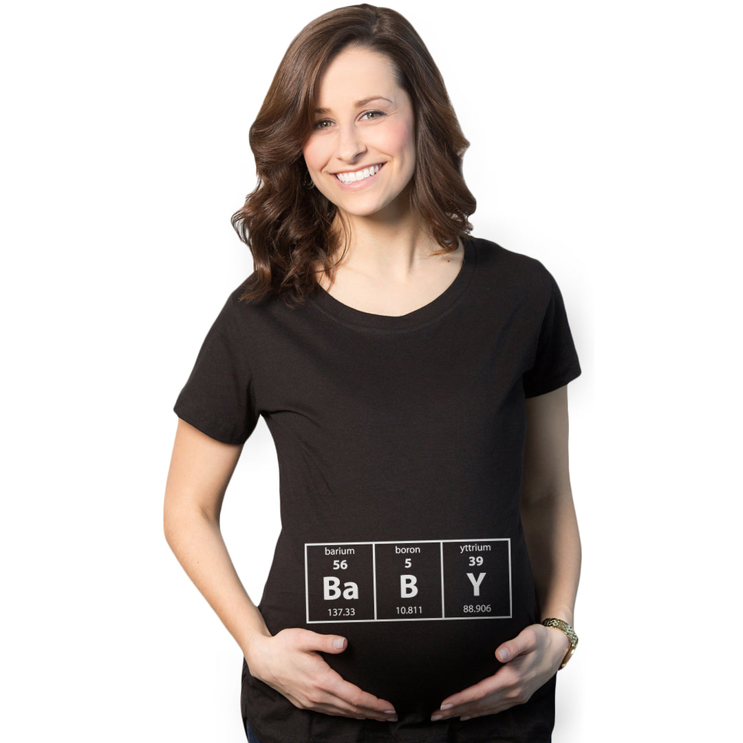 Funny Black Baby Element Maternity T Shirt Nerdy Nerdy Science Tee