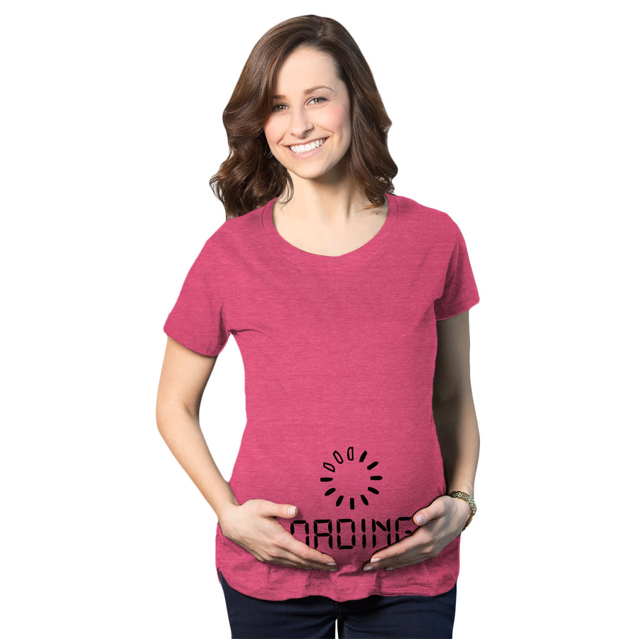 Funny Baby Loading Maternity T Shirt Nerdy internet Tee