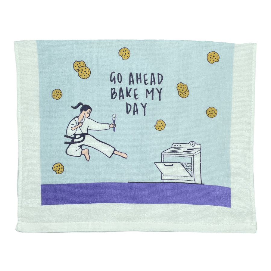 Funny Bake My Day Go Ahead Bake My Day Tea Towel Nerdy Food Tee