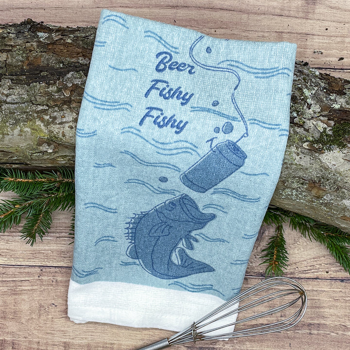 Beer Fishy Fishy Tea Towel Tea Towel