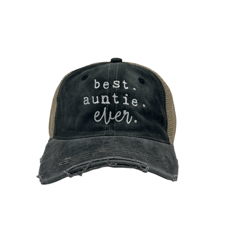 Funny Trucker Black - Best Auntie Best Auntie Ever Nerdy aunt Tee