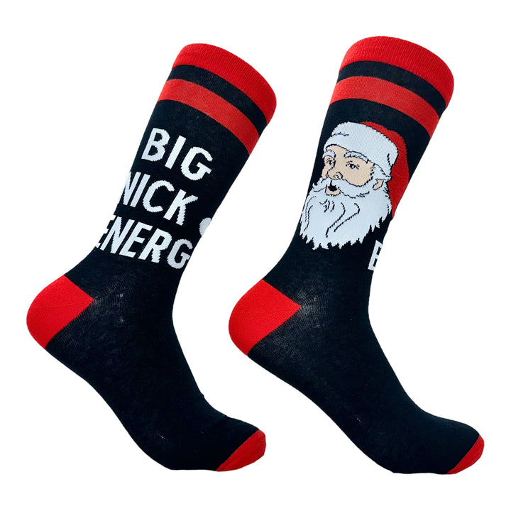 Funny Black - Big Nick Men's Big Nick Energy Sock Nerdy Christmas Sarcastic Tee