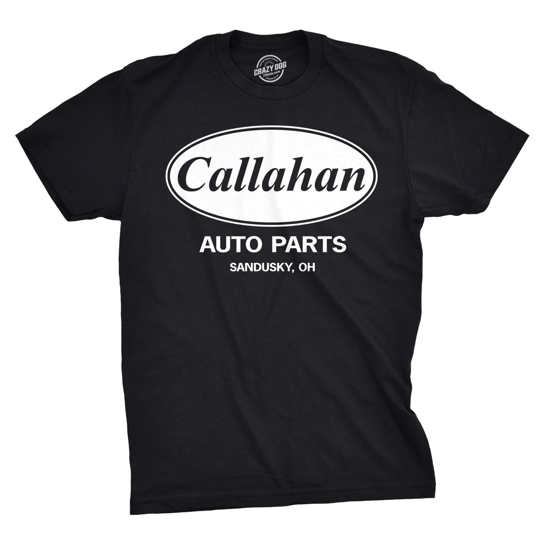 Funny Black Callahan Auto Parts Mens T Shirt Nerdy TV & Movies Tee