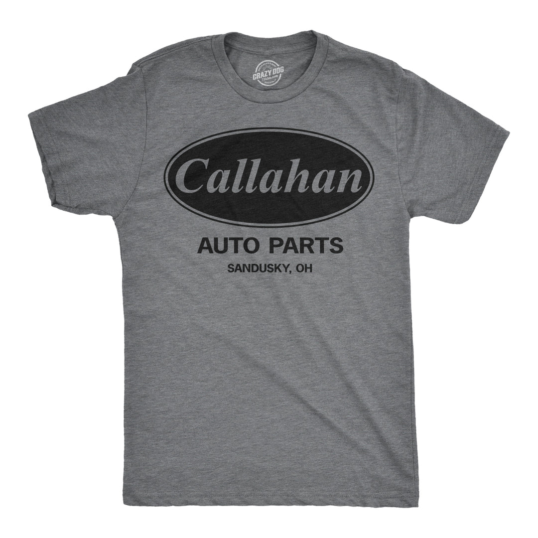 Funny Dark Heather Grey Callahan Auto Parts Mens T Shirt Nerdy TV & Movies Tee