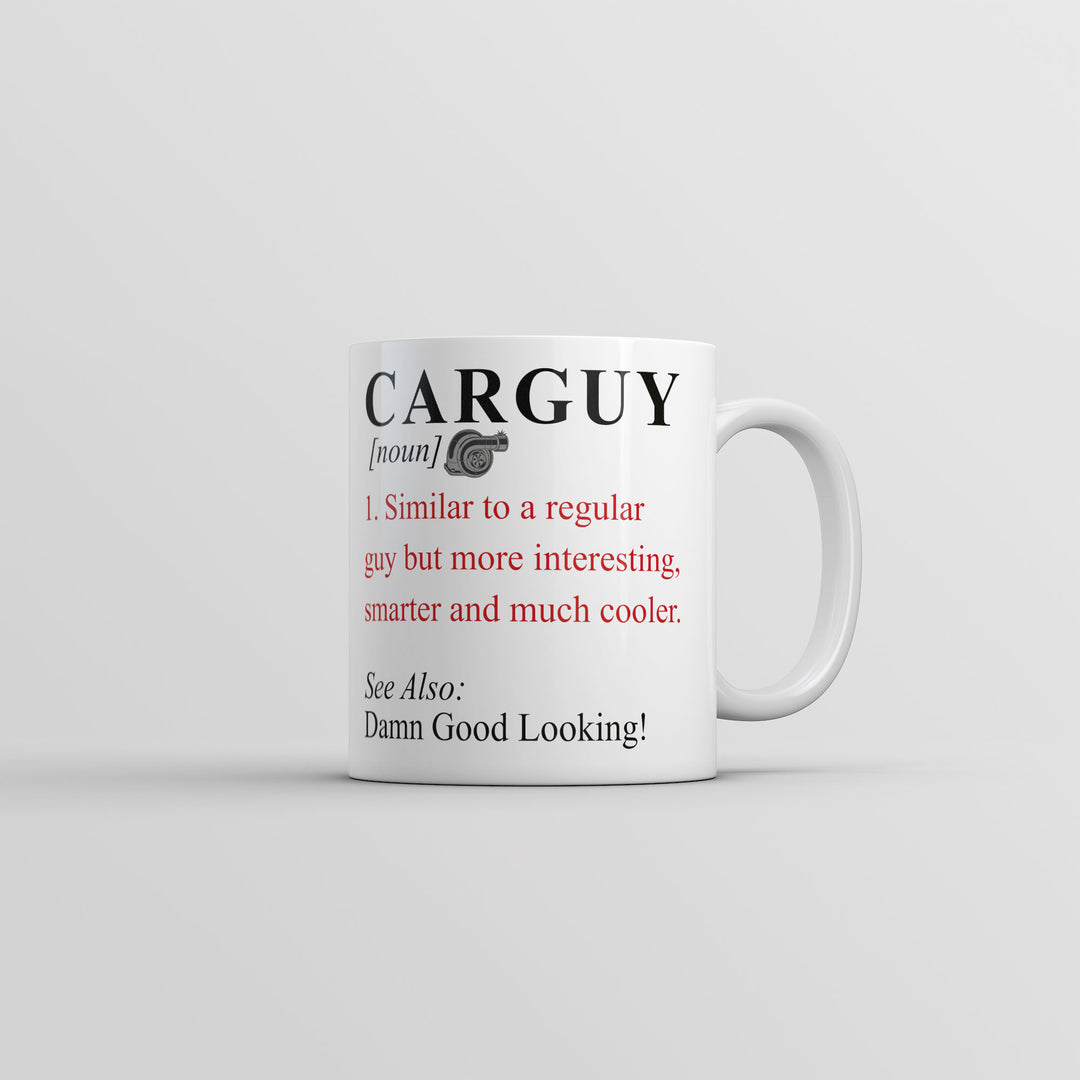 Funny White Car Guy Definition Coffee Mug Nerdy sarcastic Mechanic Tee