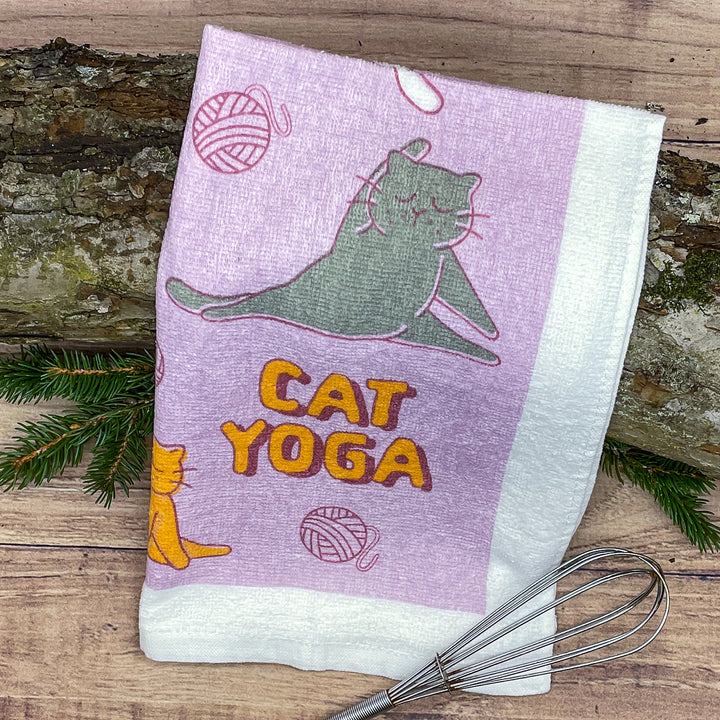 Cat Yoga Tea Towel Tea Towel