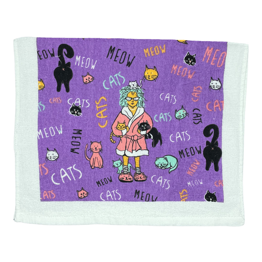 Funny Cat Lady Cat Lady Tea Towel Nerdy Cat Tee