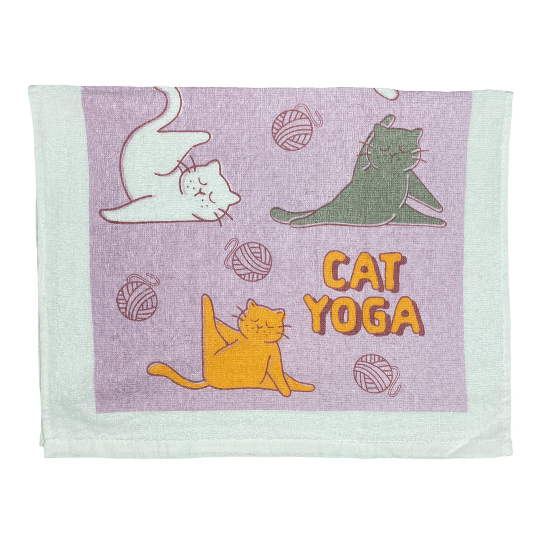 Funny Cat Yoga Cat Yoga Tea Towel Nerdy Cat Tee