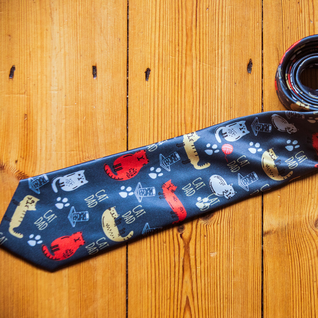 Cat Dad Neck Tie Tie