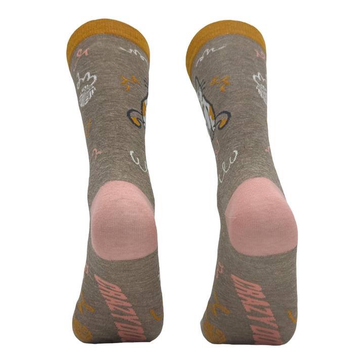 Women's Cat Flipping The Bird Socks