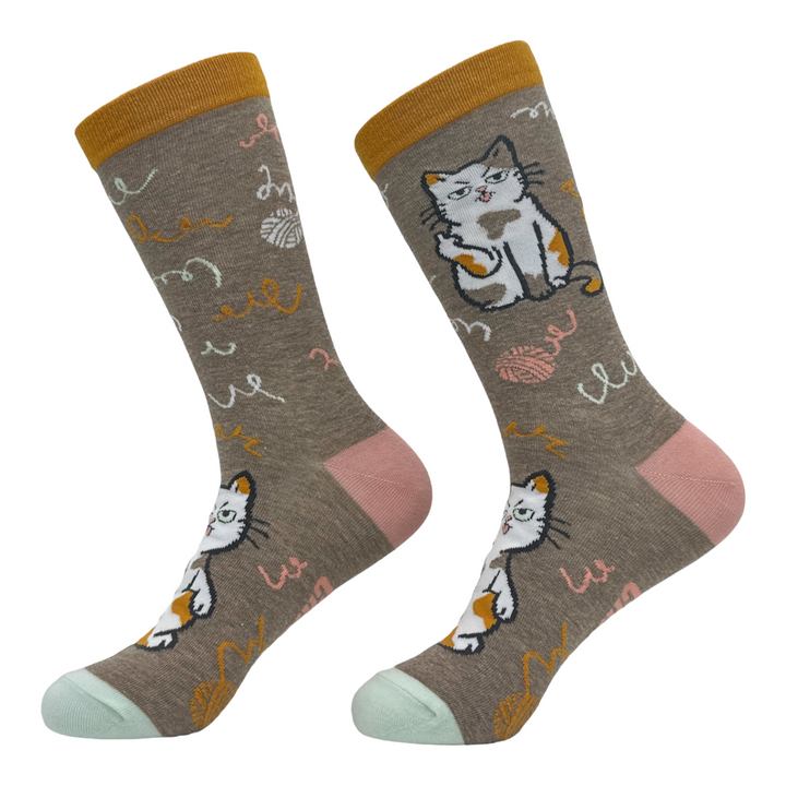 Women's Cat Flipping The Bird Socks