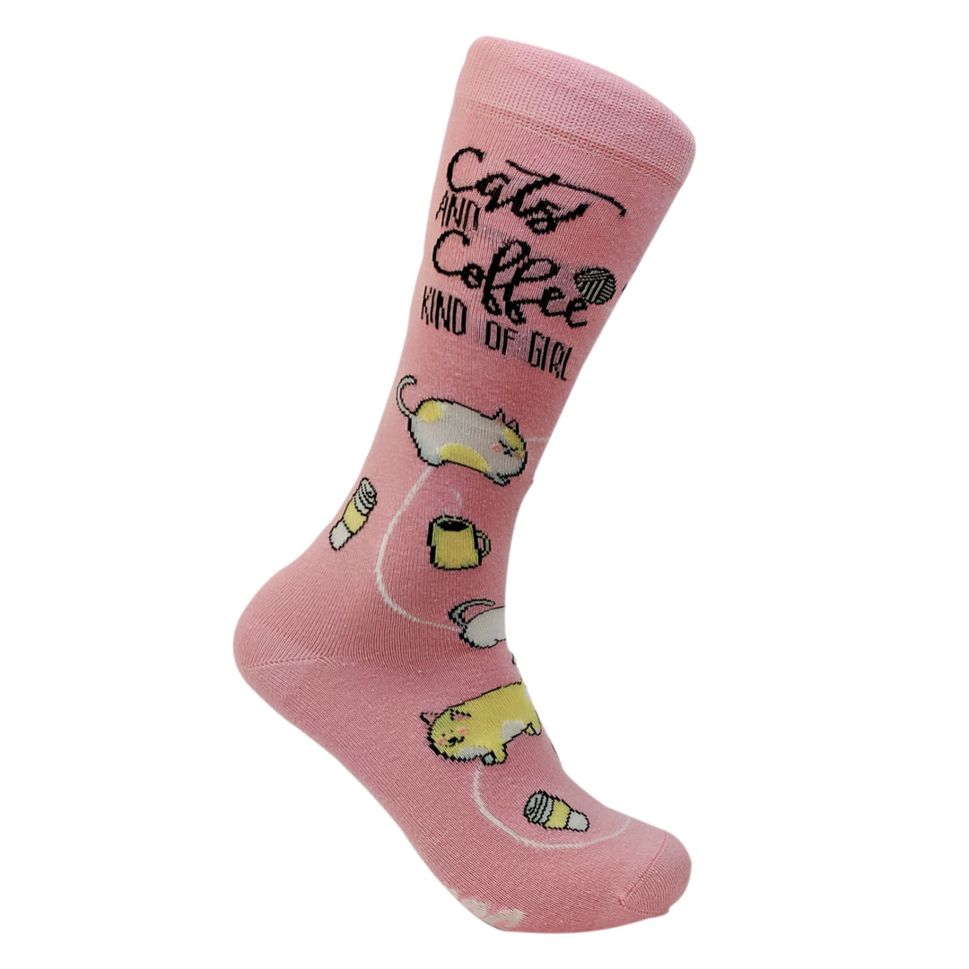 Women Cats And Coffee Kind Of Girl Socks