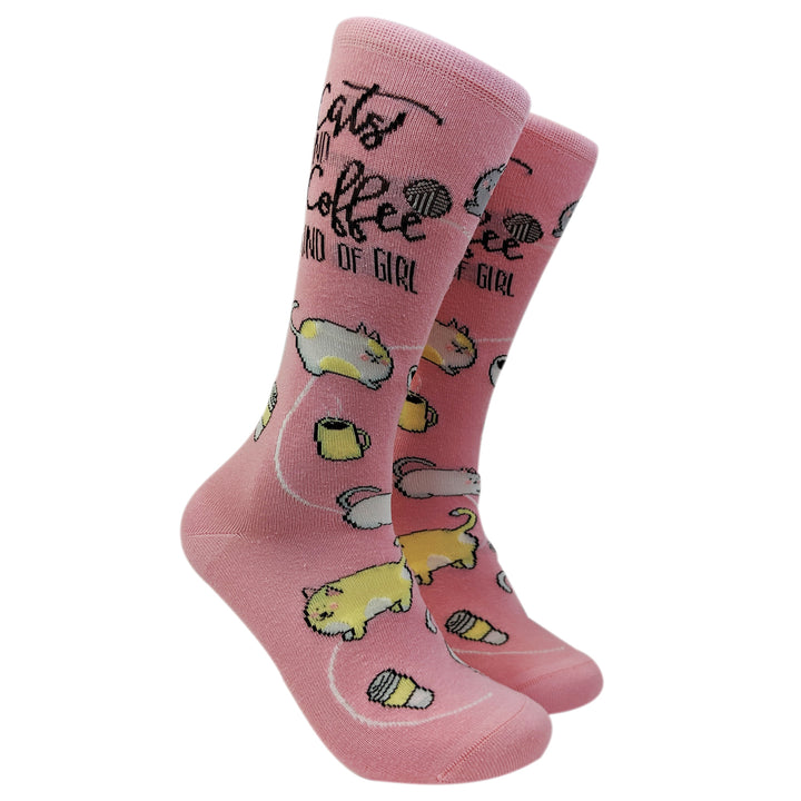 Women Cats And Coffee Kind Of Girl Socks