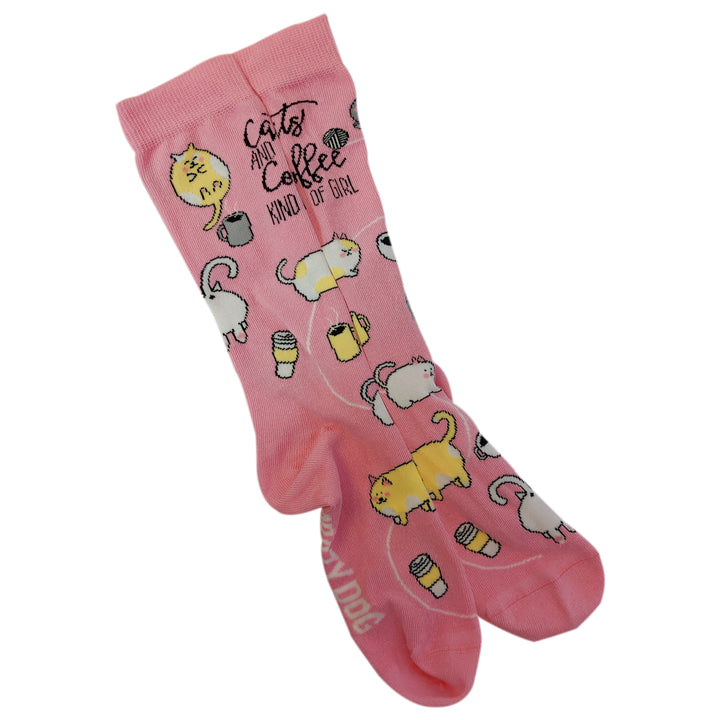 Women Cats And Coffee Kind Of Girl Socks