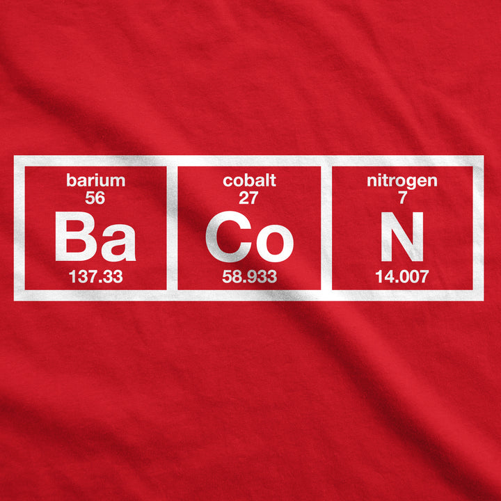 Chemistry Of Bacon Women's T Shirt