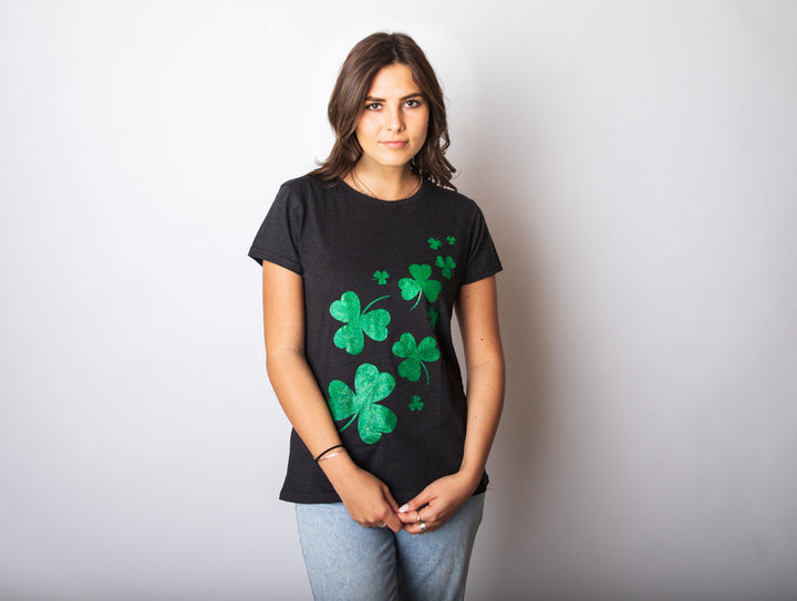 Glitter Shamrocks Women's T Shirt