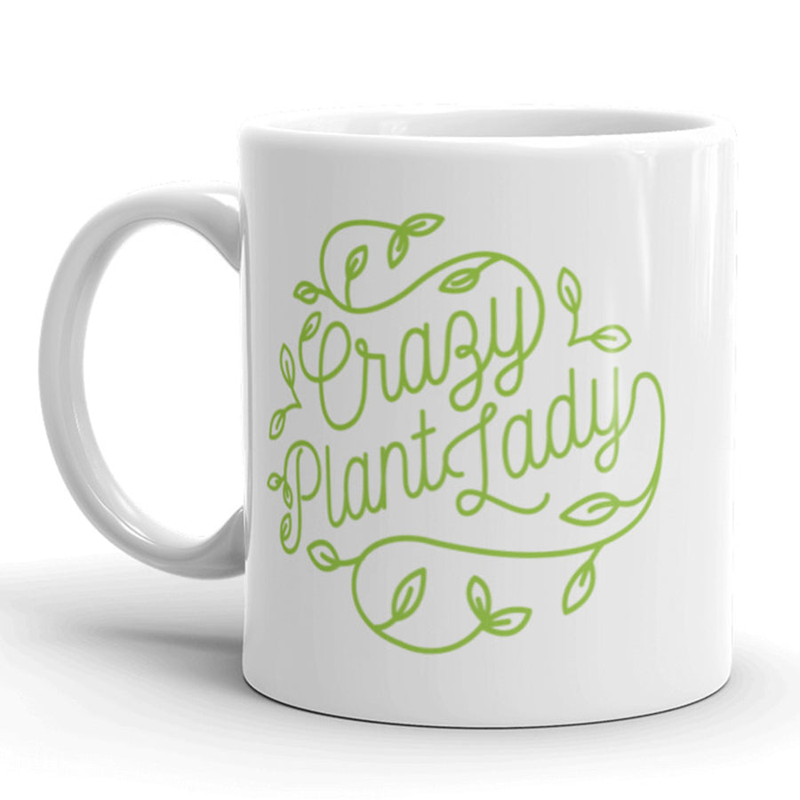 Funny White Crazy Plant Lady Coffee Mug Nerdy Tee