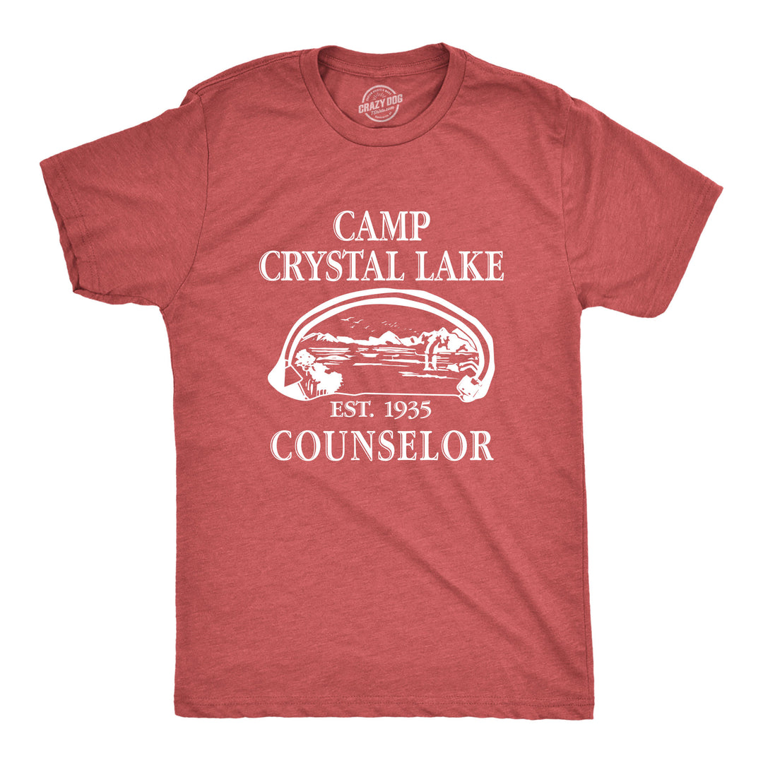 Funny Heather Red Camp Crystal Lake Mens T Shirt Nerdy Halloween TV & Movies Camping Retro Tee