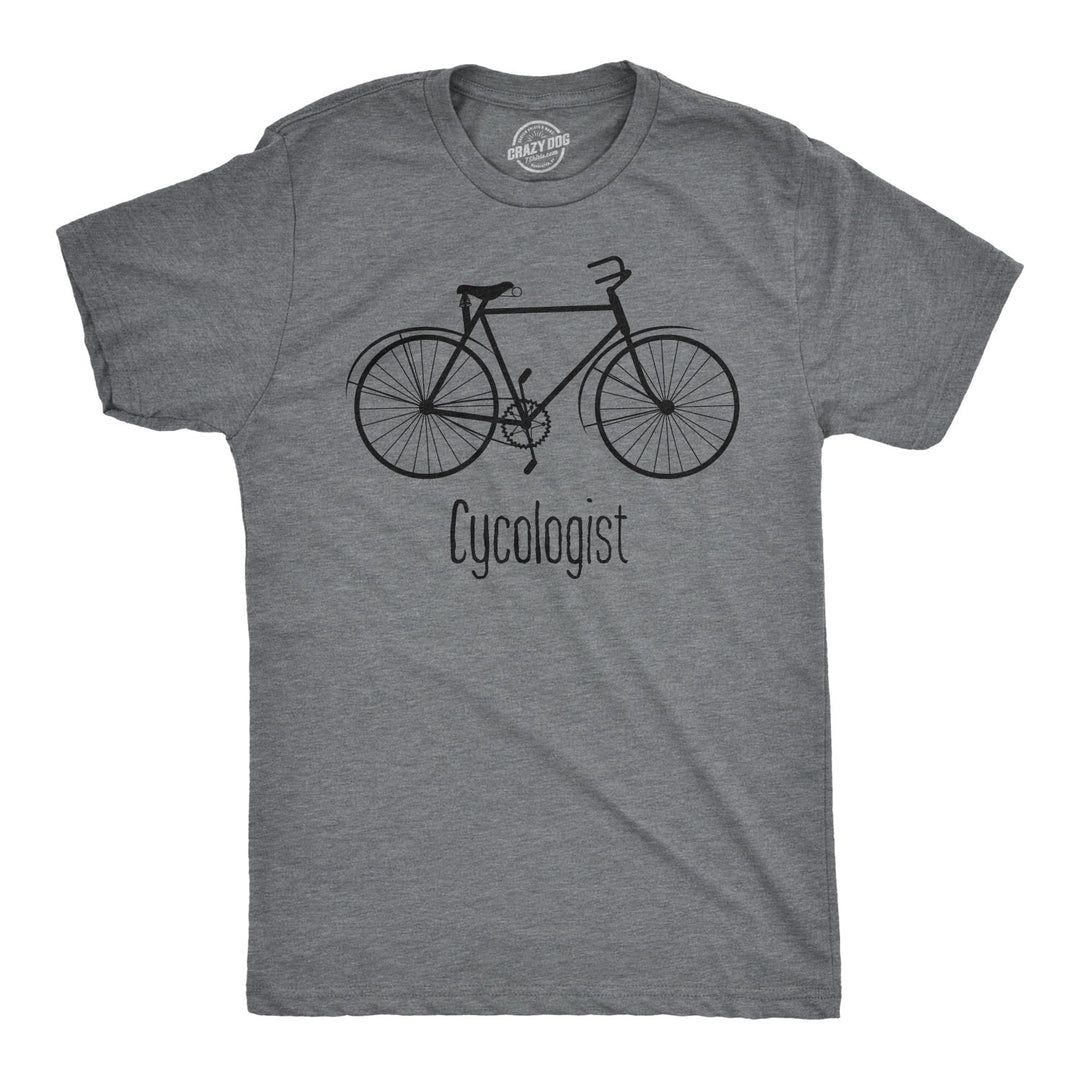 Funny Dark Heather Grey - Cycologist Cycologist Mens T Shirt Nerdy Sarcastic Fitness Tee