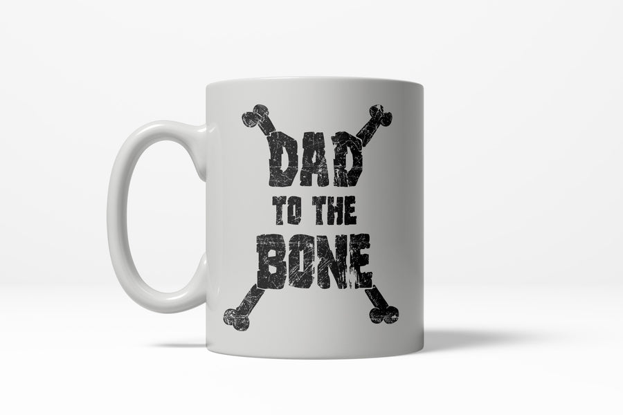 Funny White Dad To The Bone Coffee Mug Nerdy Father's Day Tee