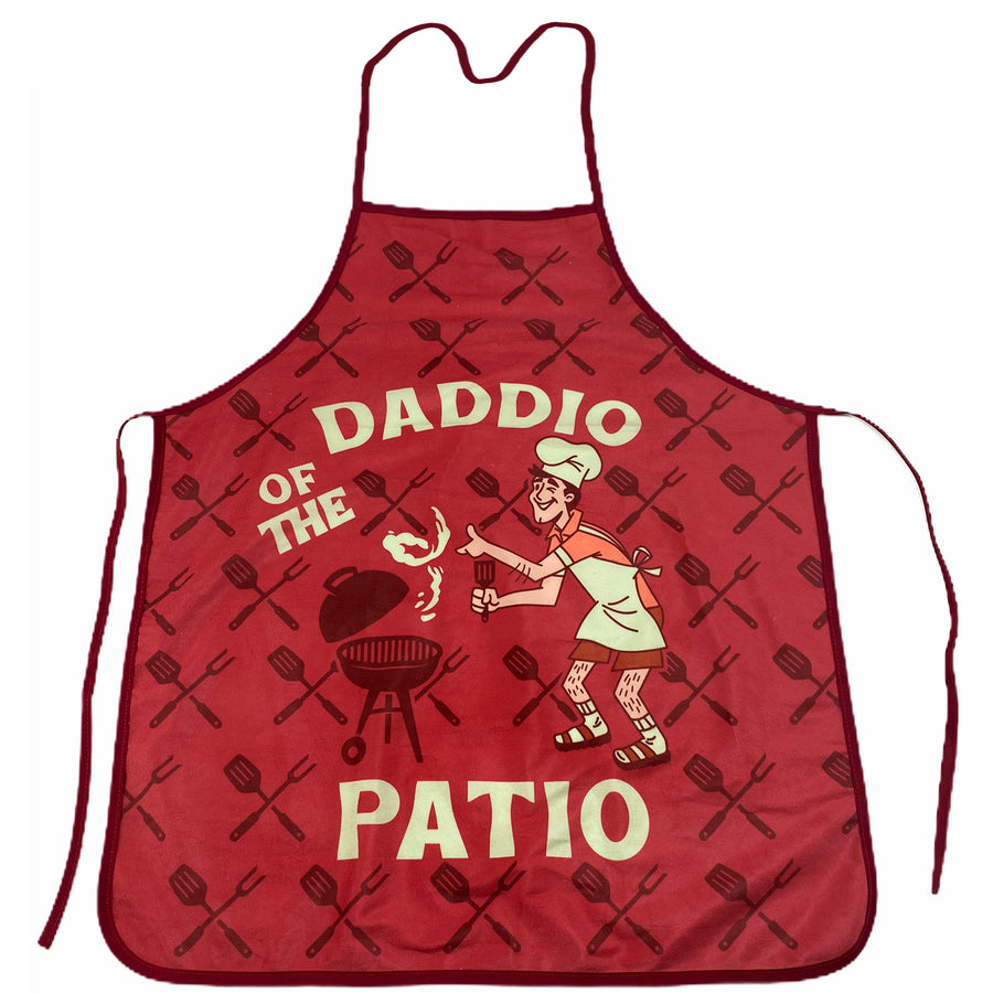 Funny Red Daddio Of The Patio Apron Nerdy Father's Day Food Tee