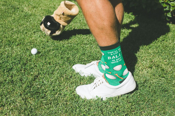 Mens You'll Need A Lot Of Balls To Golf With Me Socks