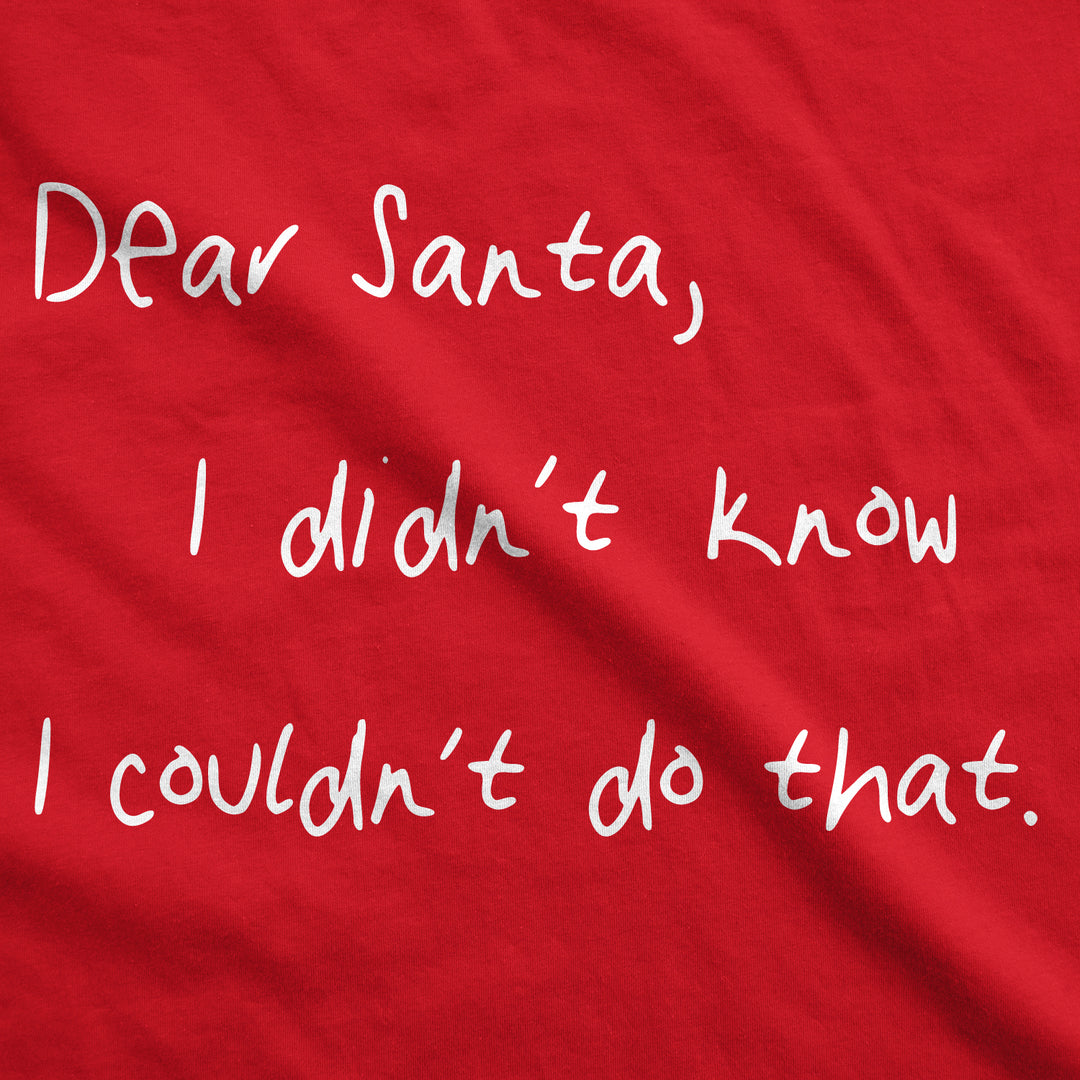 Dear Santa I Didn’t Know I Couldn’t Do That Women's T Shirt