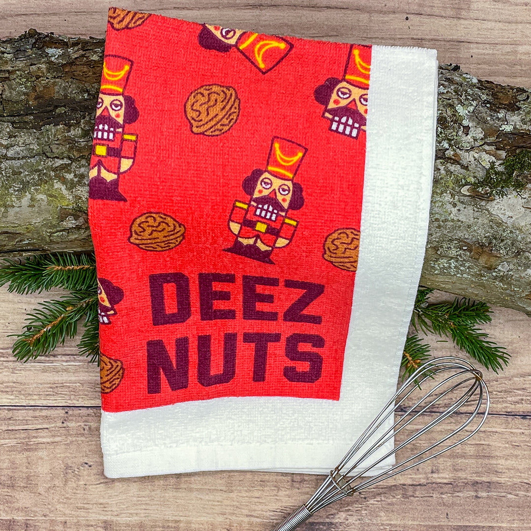 Deez Nuts Tea Towel Tea Towel